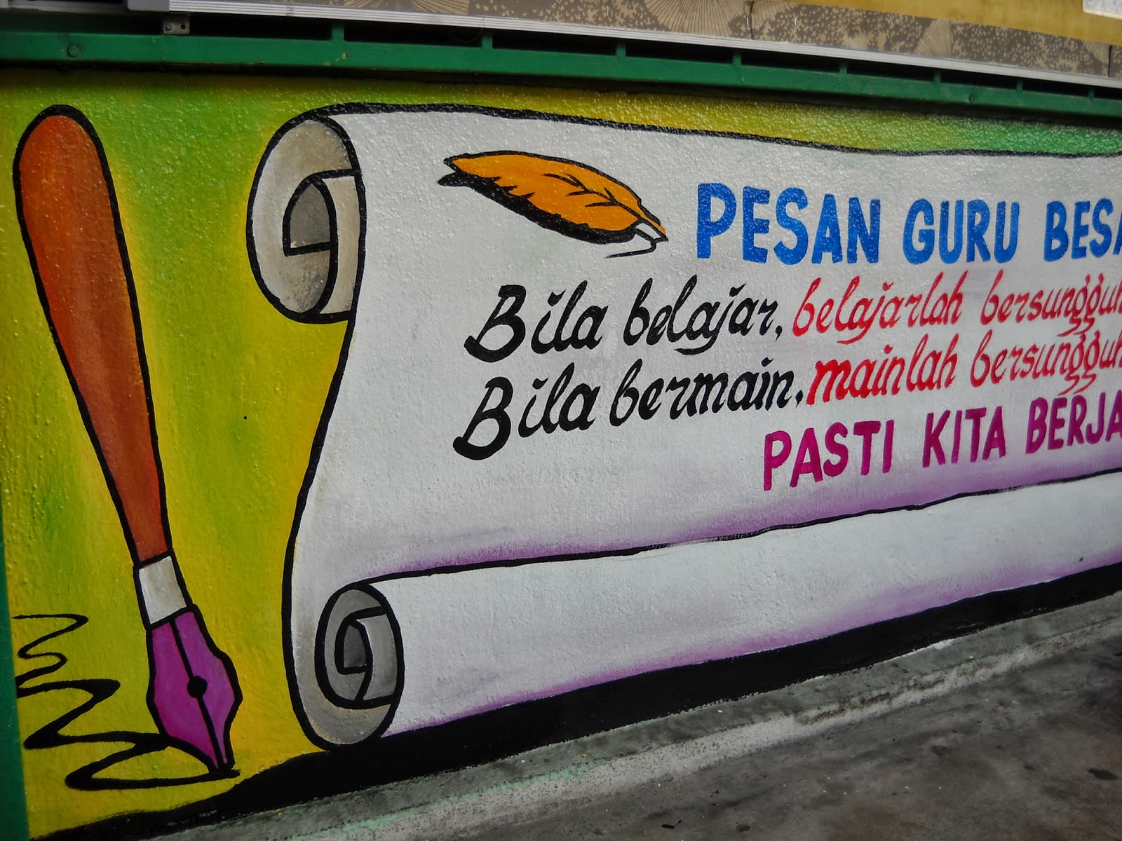 Pelukis Mural Shah Alam: Mural Pusat Sumber Sekolah