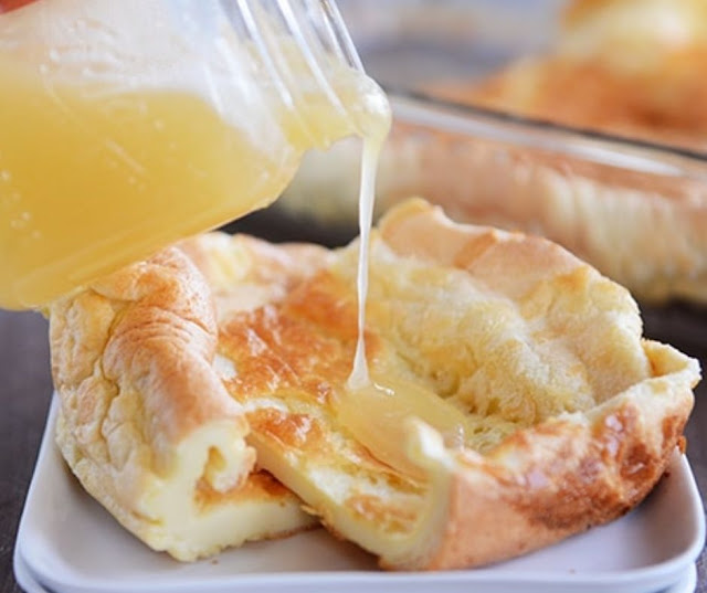 German Pancake With Butter Syrup