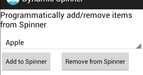 android studio spinner items xml