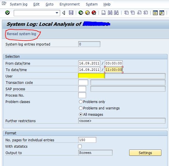 SAP Basis Tutorials SAP System Log