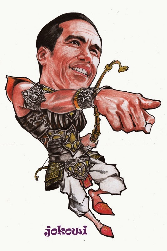 Karikatur Gaul Jokowi Presiden Kita Pensil Acil Jasa Mahabarata Gambar