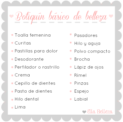 Botiquín básico de belleza