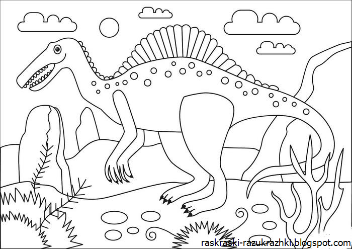 Раскраски Динозавры Для Детей 6 7 Лет