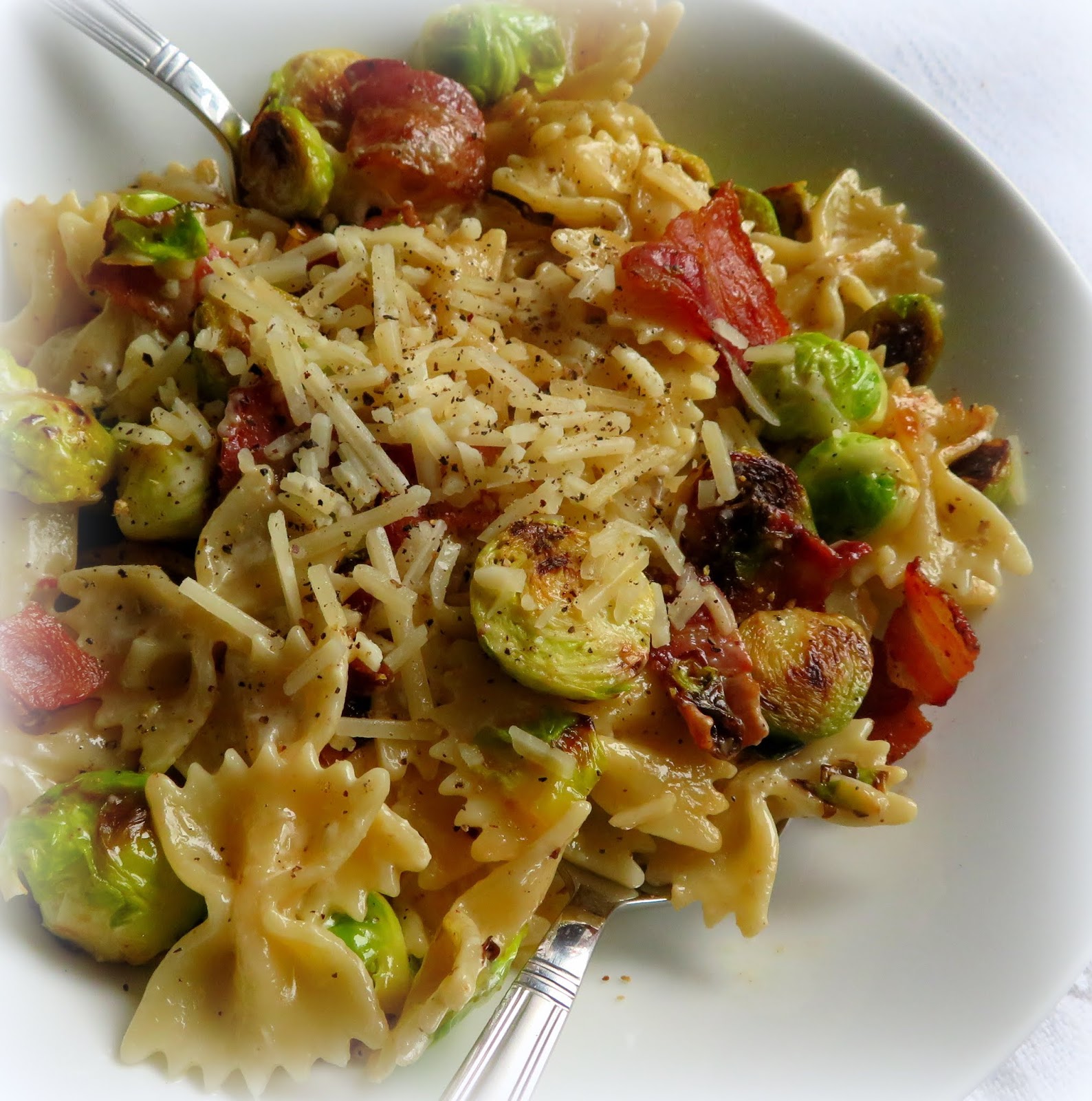 The English Kitchen Bow Tie Pasta with Sprouts & Bacon