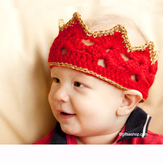 Crown Pattern Crochet Baby Crown