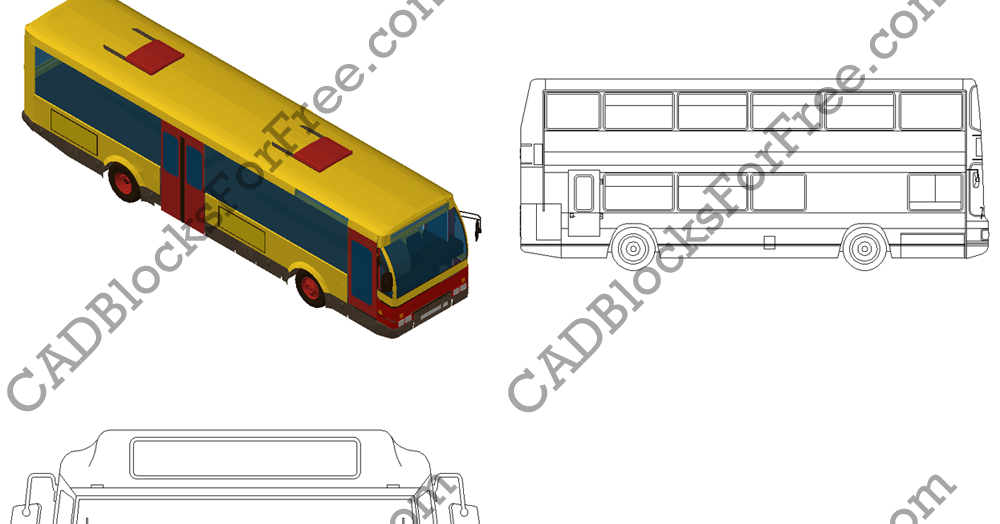 School Bus Cad Drawing