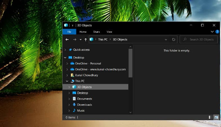 Windows 10 update to hide 3D Objects folder in File Explorer