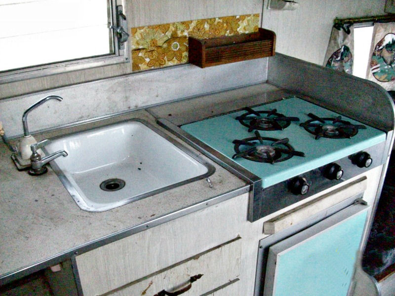 My Vintage Trailer Counters And Curtains And Cushions Oh My