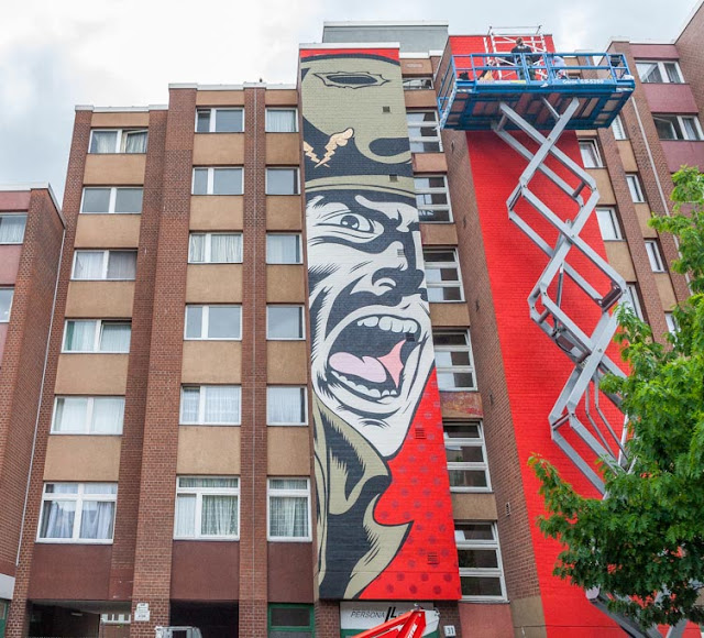 DFace has landed in Berlin, Germany for a brand new Street Art project with the good lads form Urban Nation.