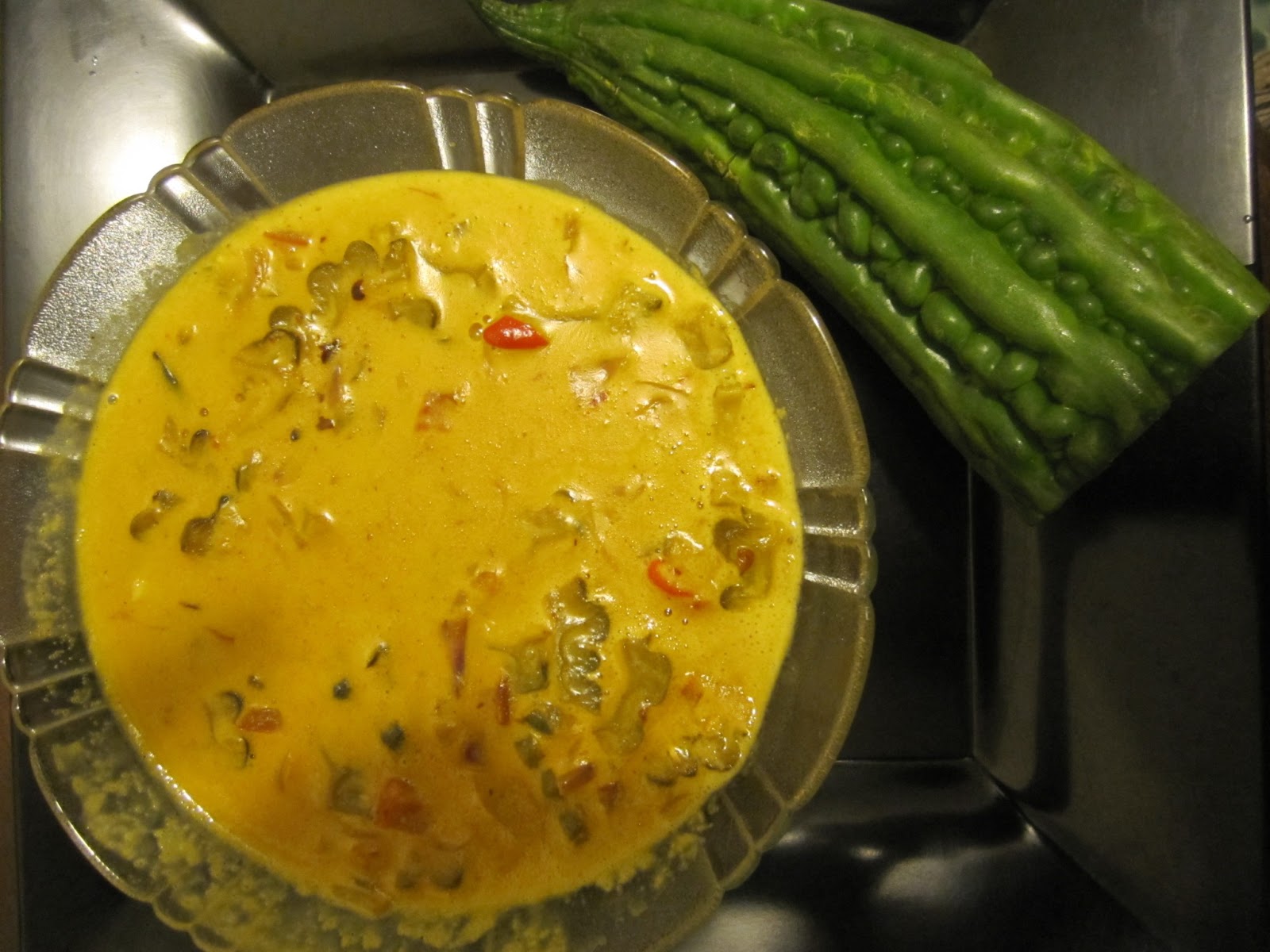 Bitter gourd & Raw mango curry PinoyWok stirs