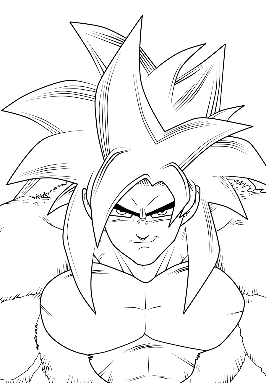 Dibujos De Goku Fase 3 Para Colorear Ardusat Org