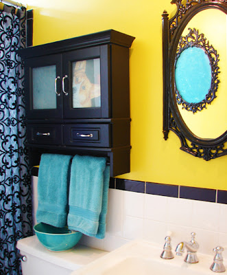 Colourful bathrooms via Apartment Therapy