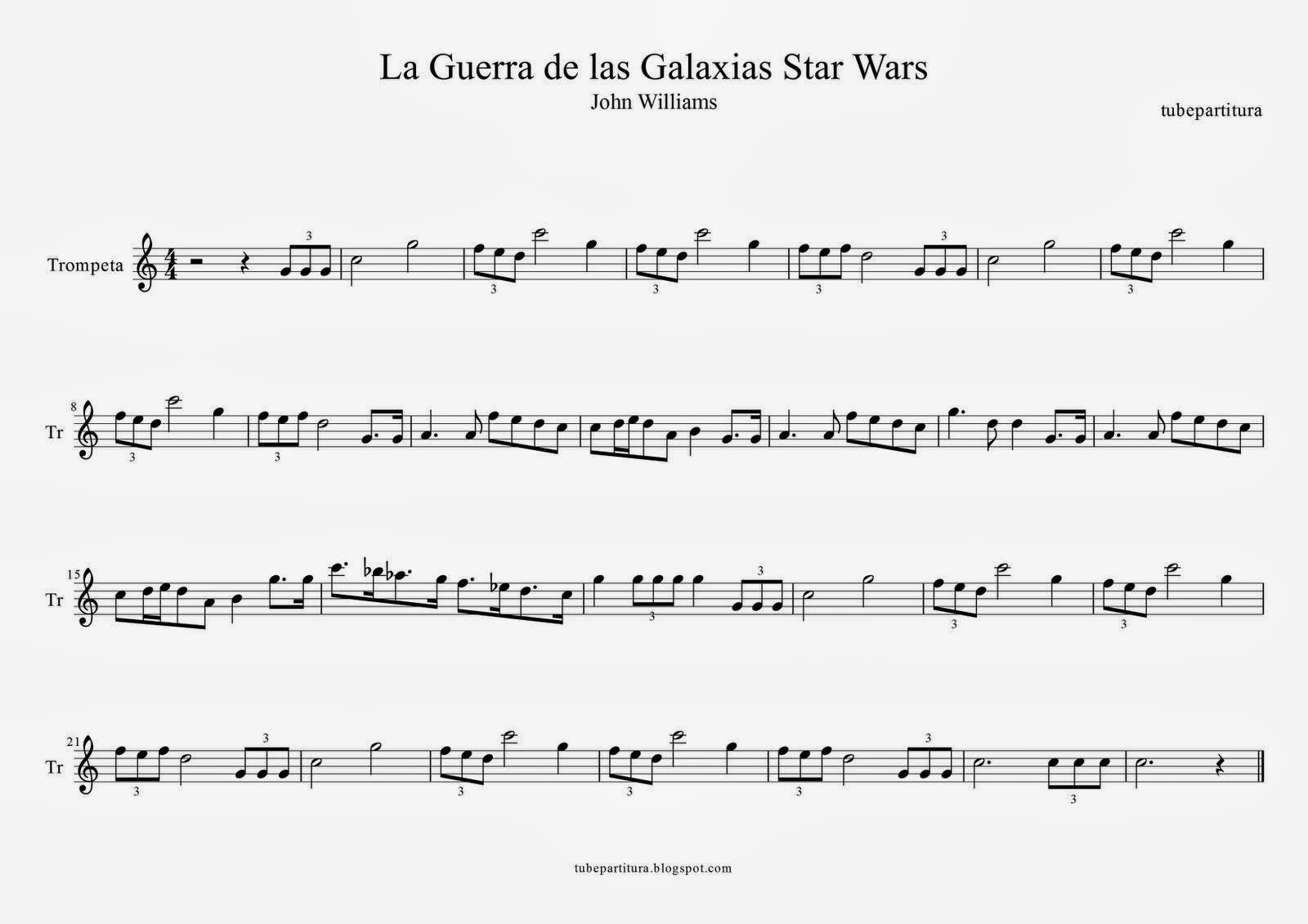 PARTITURAS DE TROMPETA GRATIS: PARTITURA STAR WARS