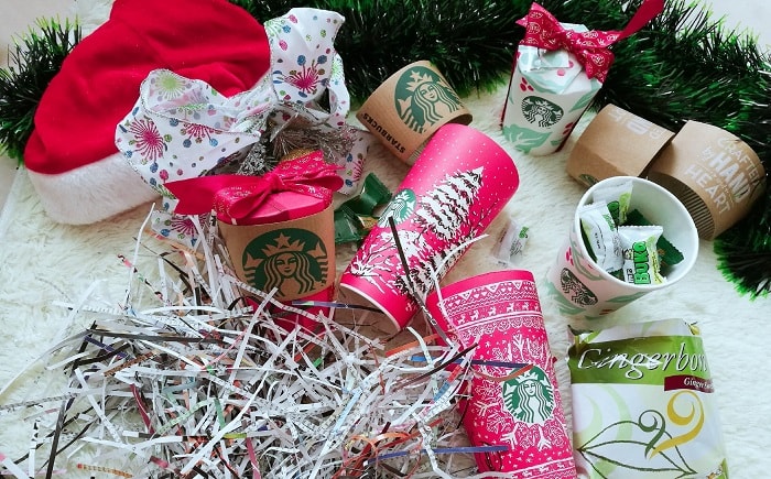 diy christmas gift ideas, recycled paper cups, Starbucks recycle project