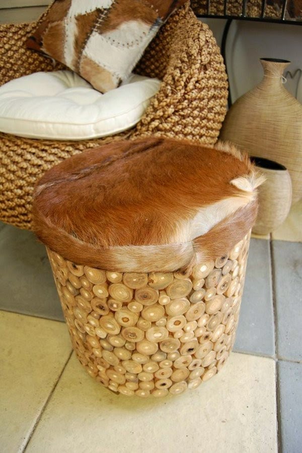 Interesting proposals for stool made of fur!