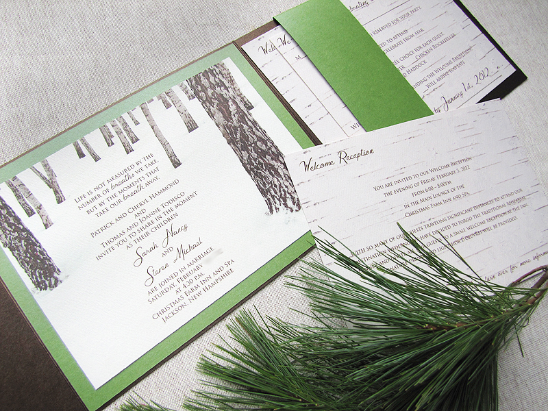 Custom Birch Tree Wedding Invitations 20120304T1235504110500