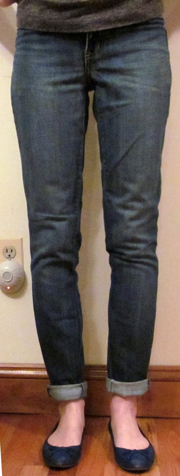 The Crafty Novice: DIY Jeans Refashion: Flares to Straight Leg