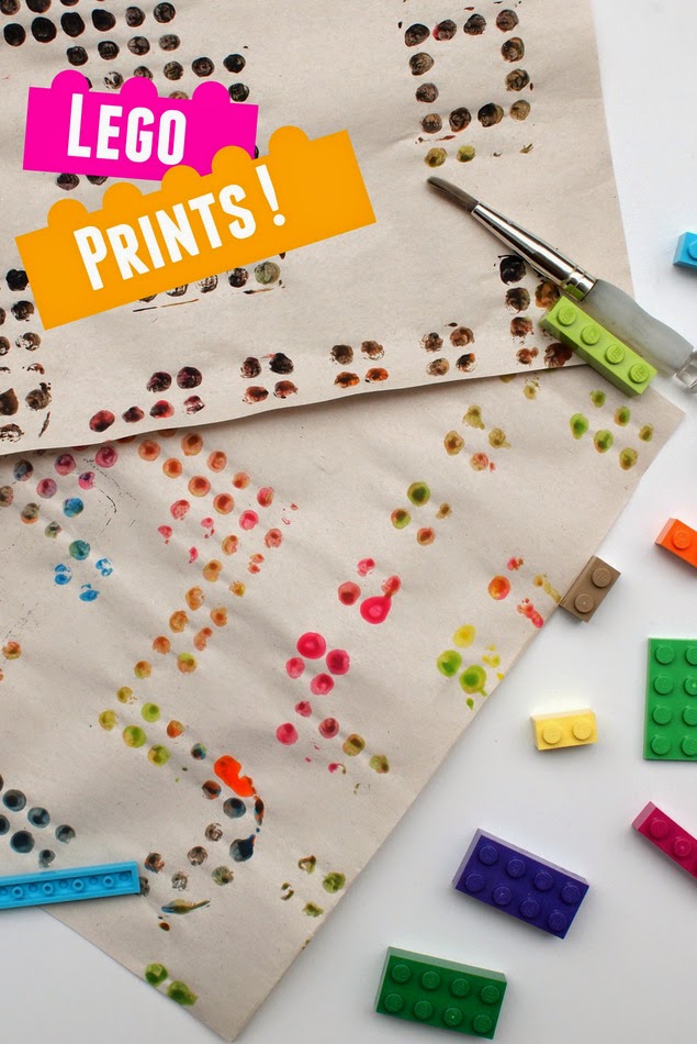 Lego Prints- Super easy and fun way to make art with Lego!  Great kids craft!