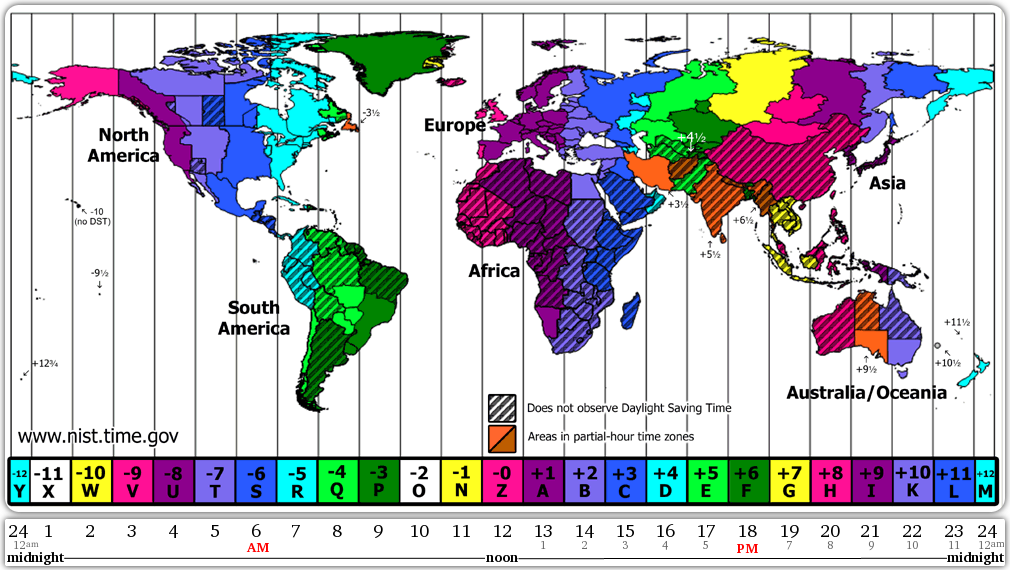 time zone map of usa. USA Canada time zone map