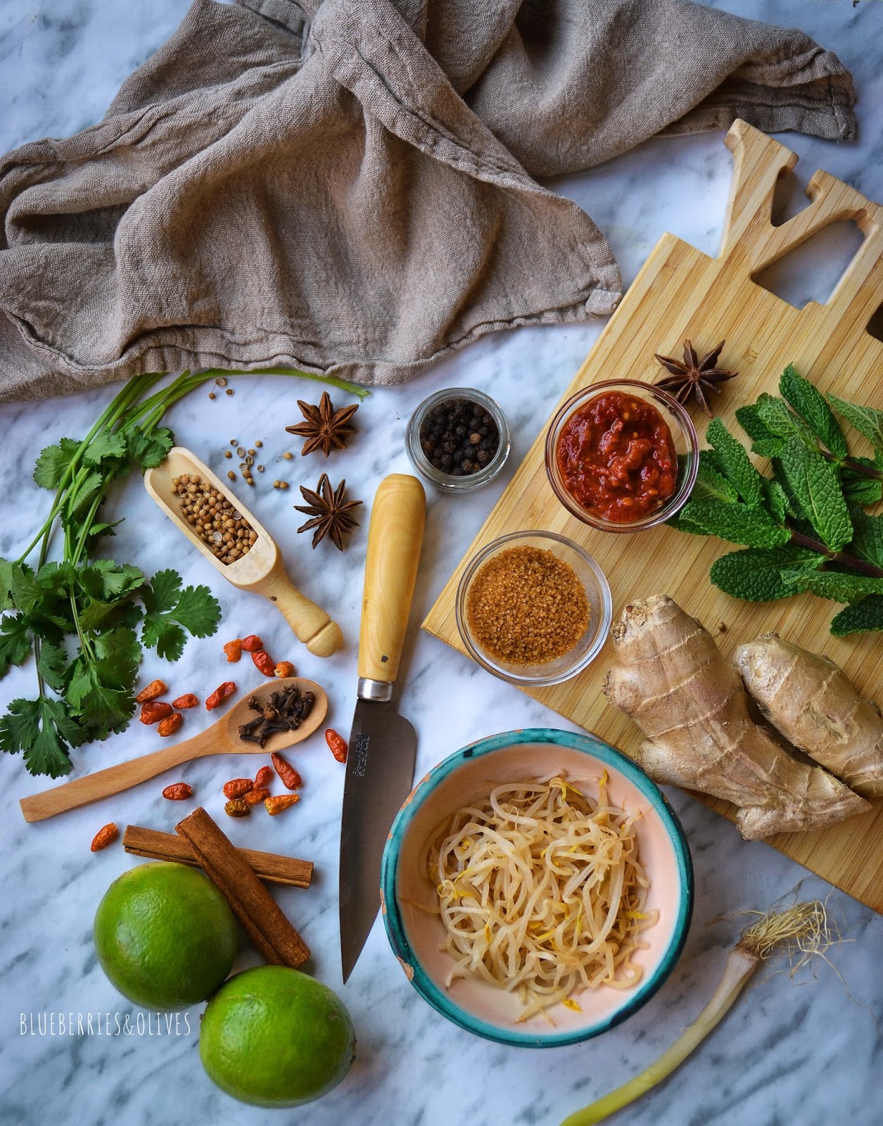 INGREDIENTS - PHỞ GÀ: Vietnamese chicken noodle soop