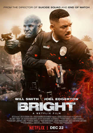 Bright 2017 WEBRip 350MB English 480p ESub Watch Online Full Movie Download bolly4u