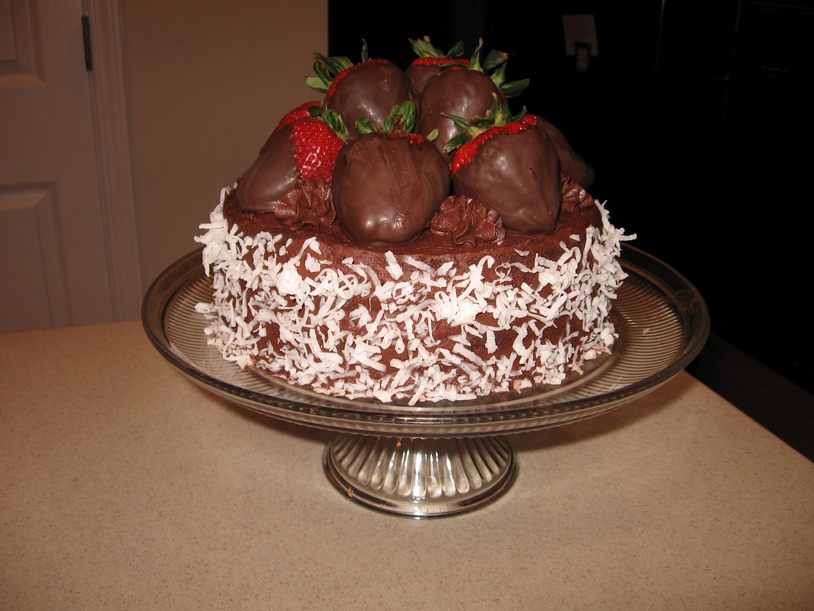 Lynnie's Wilde Creations Chocolate Dipped Strawberry Cake