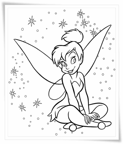 Ausmalbilder zum Ausdrucken: Tinkerbell Ausmalbilder Zum Ausdrucken