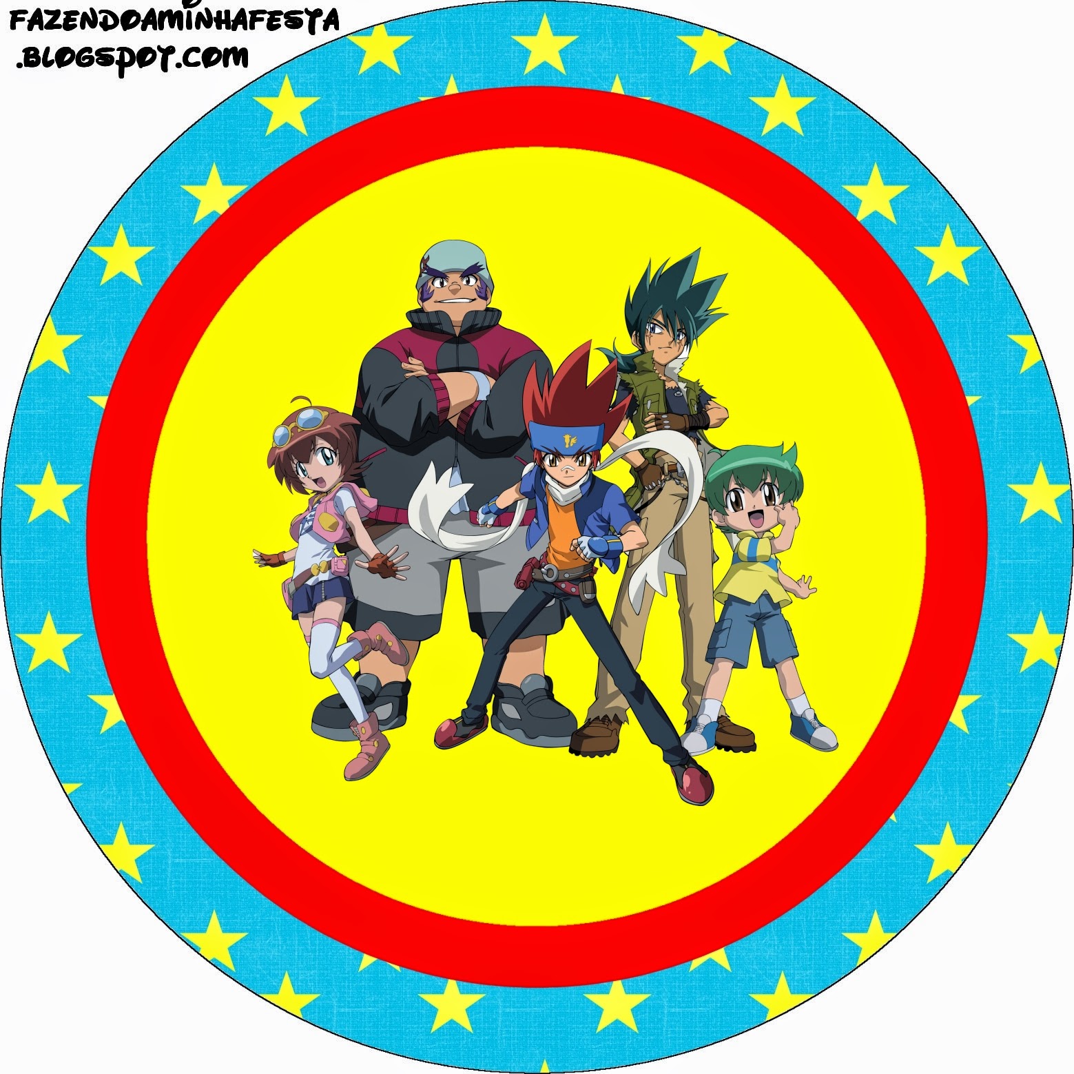 Beyblade Toppers or Free Printable Ca. 