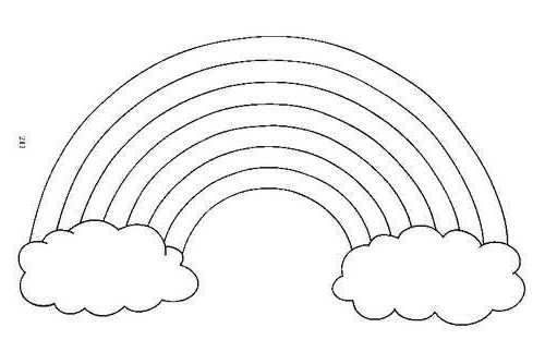 Desenho de Arco íris para Colorir - Desenhos Para Colorir