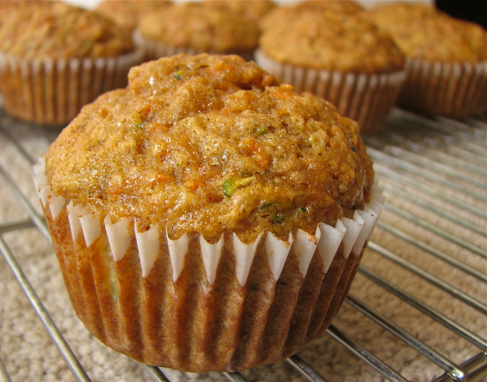 Delectably Mine: Zucchini, Carrot, and Banana Muffins