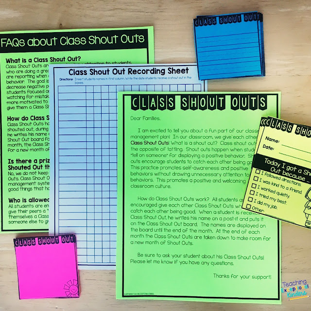 Learn how to use class shout outs to focus on the positives and end tattling in your classroom today!