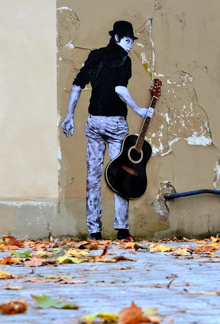 "Orphee" New Street Art Installation By Levalet on the streets of Paris, France. 1