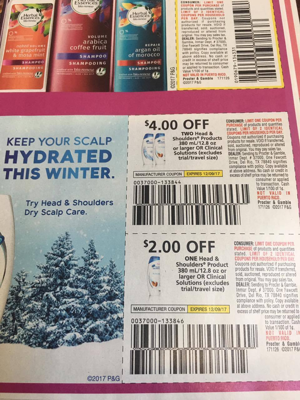 Capri's Coupons Whole Insert Picture Previews December P&G w/Tide
