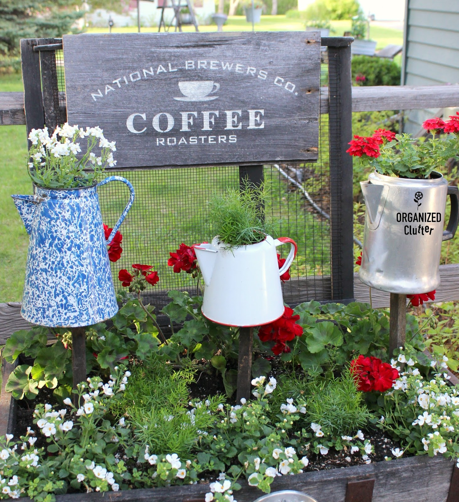 Junk Garden Coffee Pot Planters Organized Clutter