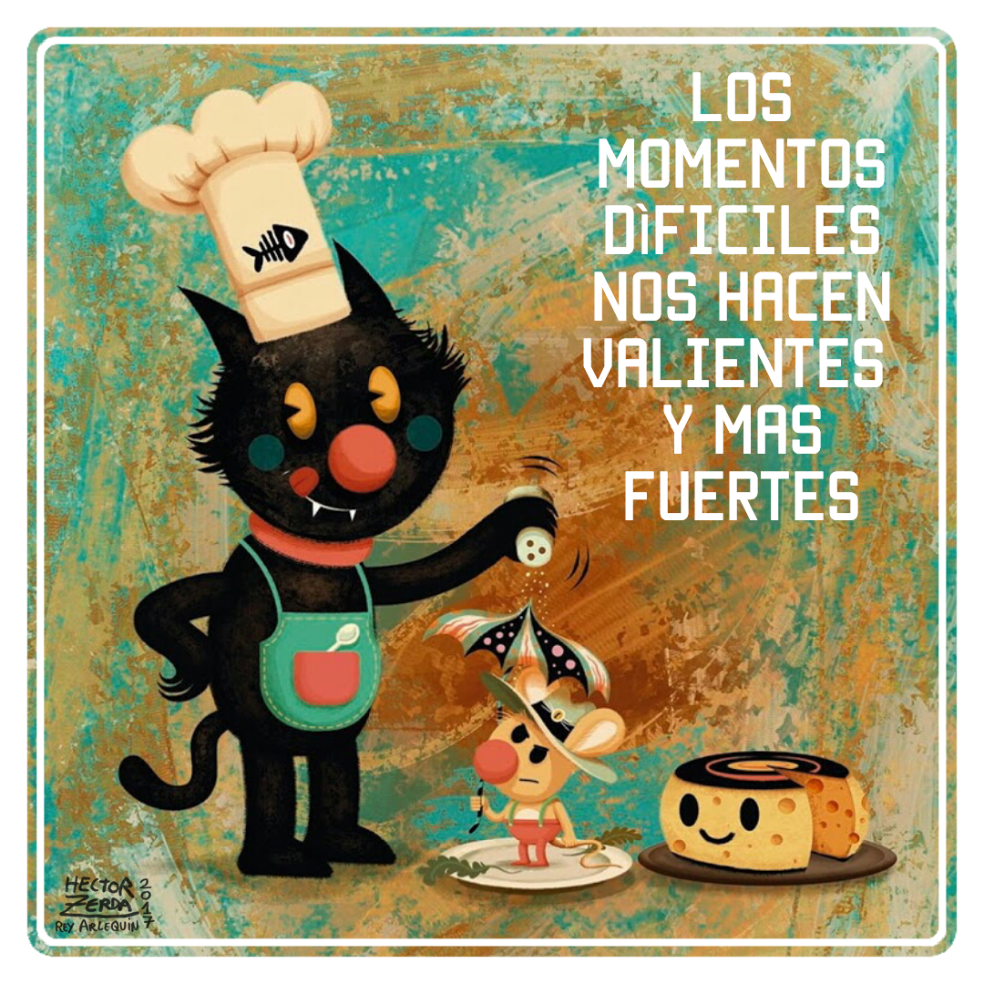 Rey Arlequin: Frases Ilustradas, Postales