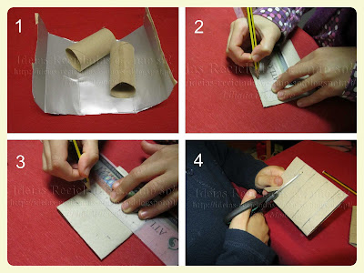 Estrelas Cadentes com material reciclado