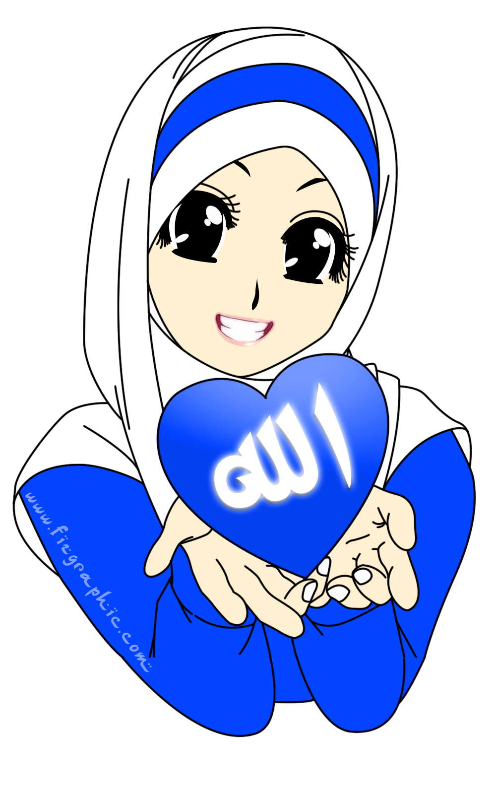 Fizgraphic Freebies Doodle Muslimah Love Allah 
