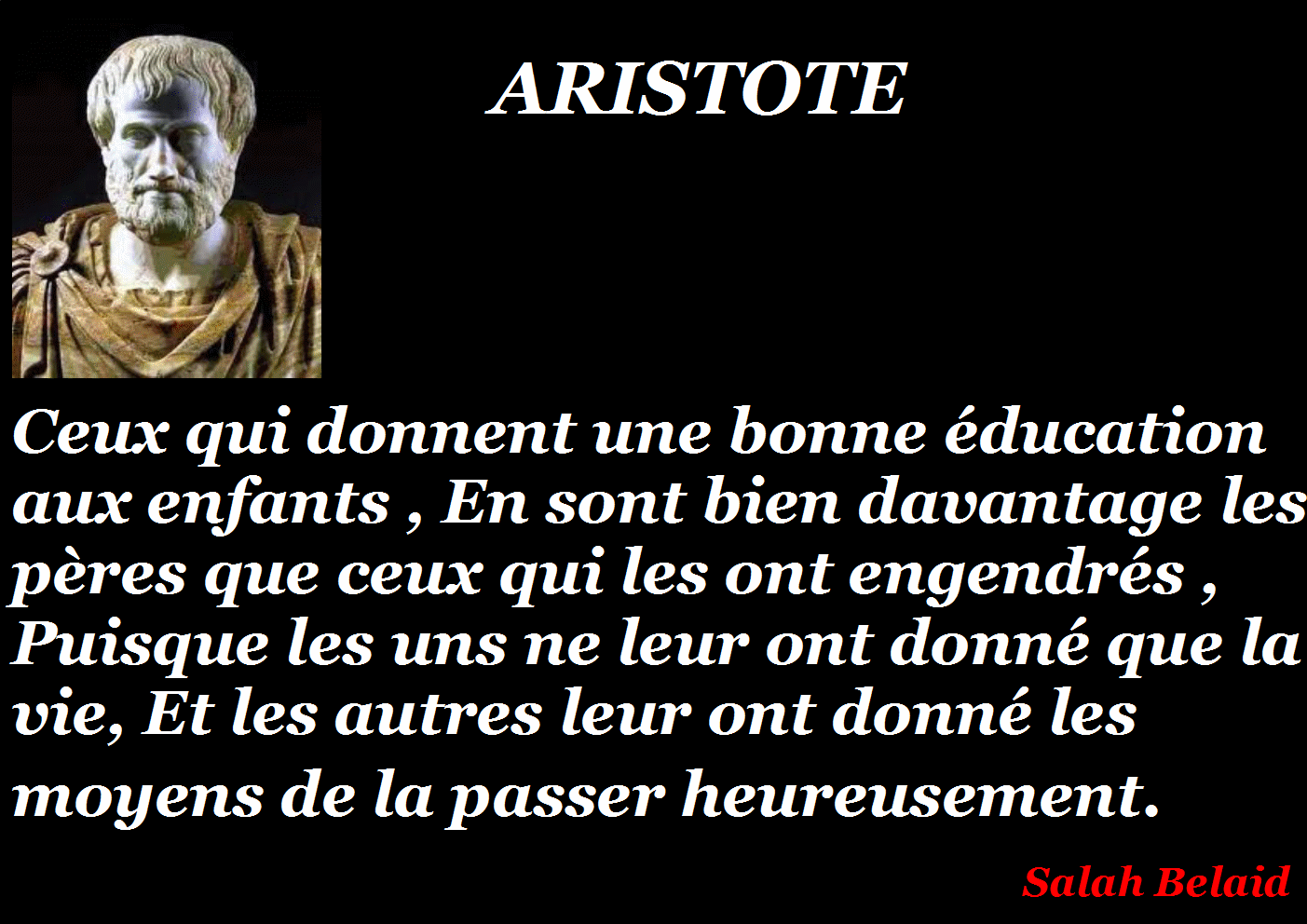 L�éducation (Aristote ) L�éducation (Aristote )