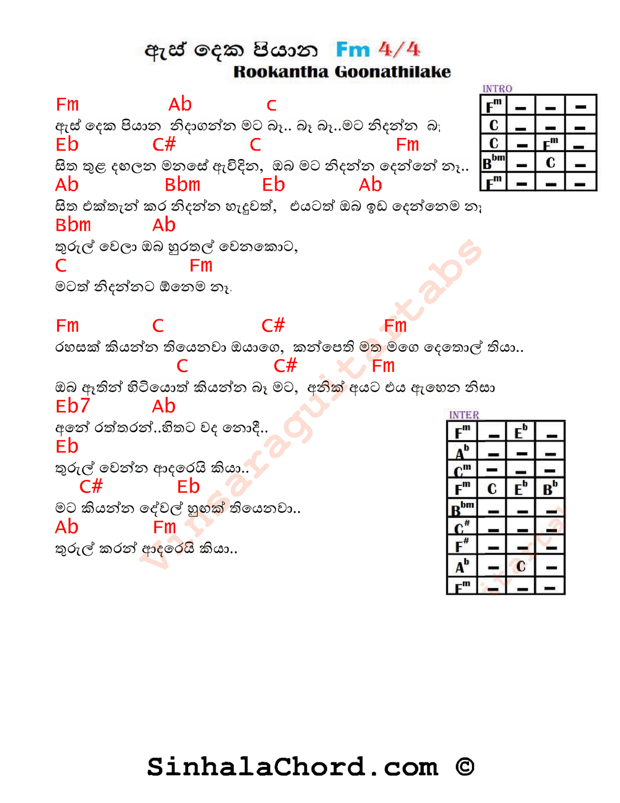 Sinhala Guitar Chordssinhala Songs Chordsguitar Tabs vrogue.co