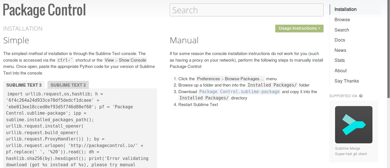 Install control. Install control. Sublime packages. 2. Windows 2008 r2.