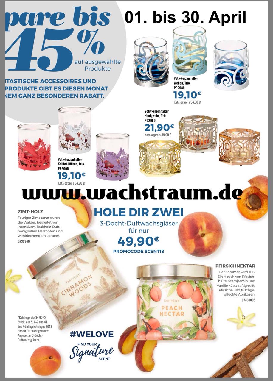 wachstraum.de PartyLite® Online Shop Partylite.de Angebote April