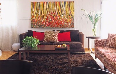 A rustic apartment with modern decor