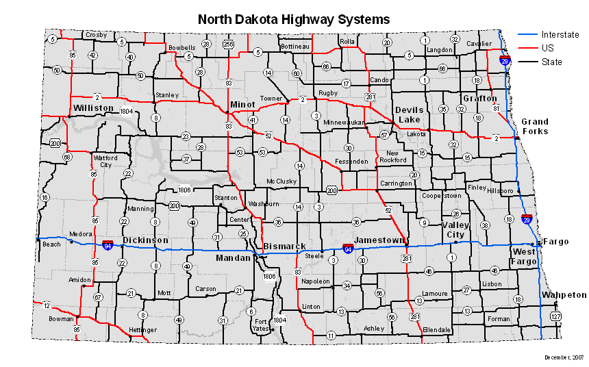 FREE North Dakota Road Map Freebies4Moms