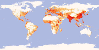 الكثافة السكانية في العالم