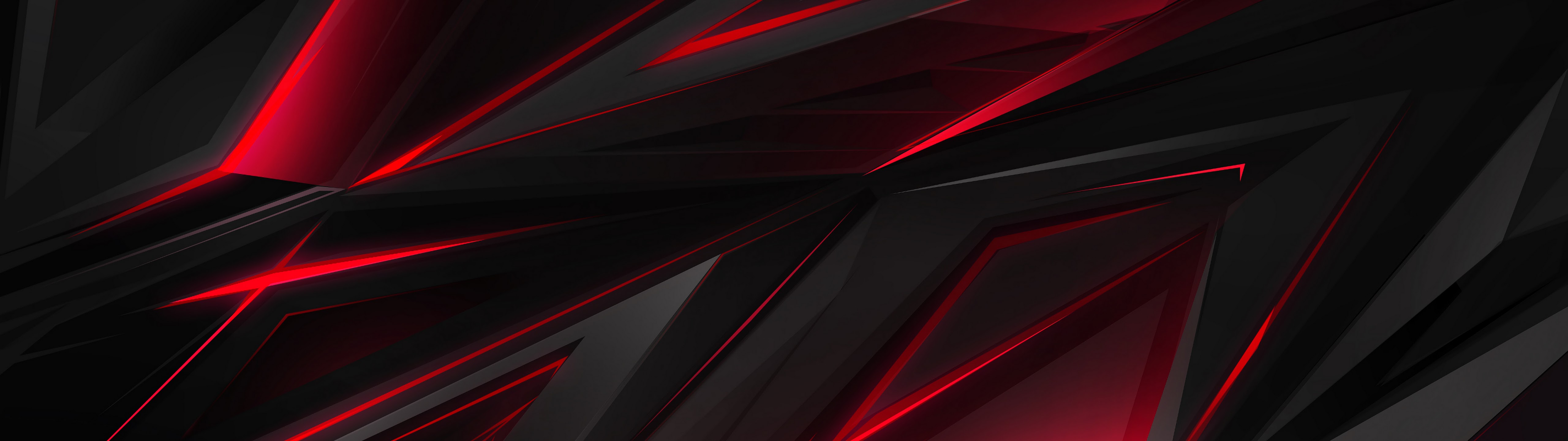 Black Red Abstract Polygon 3d 4k Wallpaper 45