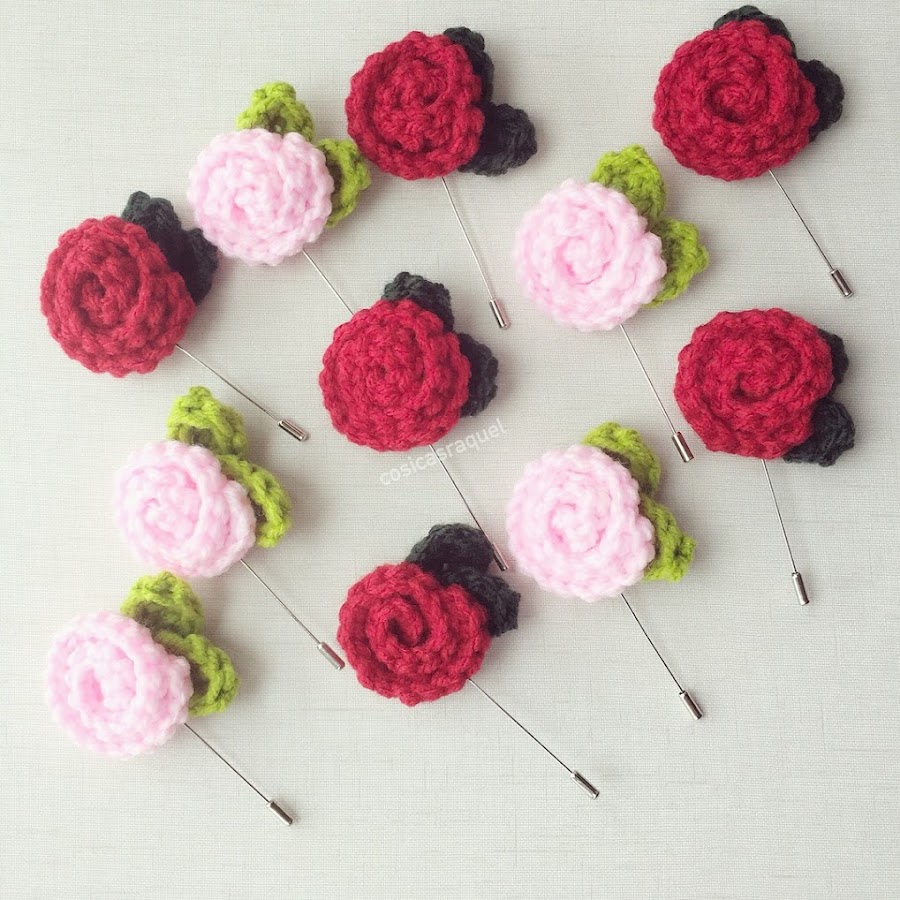 Alfiler Flor de Crochet