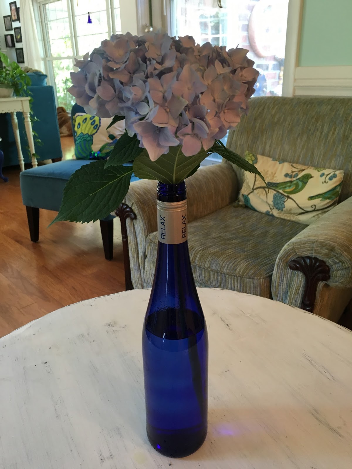 Repurposed For Life THINGS TO DO WITH BLUE WINE BOTTLES.