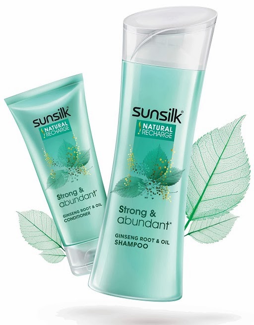 Sunsilk Natural Recharge Shampoo Conditioner strong and abundant ginseng root