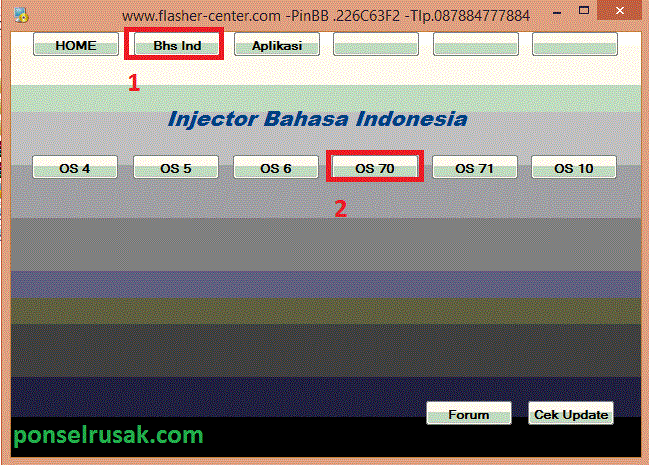 Cara merubah bahasa indonesia bb 9860