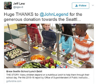 John Legend donates $5000 To Help Feed Children in 99 schools, Seattle